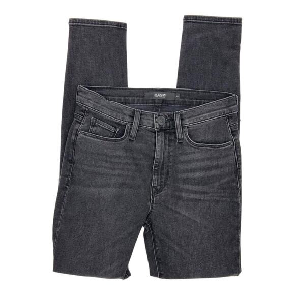 Hudson Barbara Super Skinny Washed Black Denim Ankle Jeans Size 23 NWOT - Picture 1 of 6